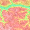 Topografische Karte городской округ Кашира, Höhe, Relief