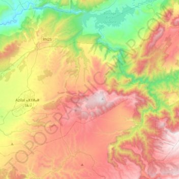 Topografische Karte Agoudi N'Lkhair, Höhe, Relief
