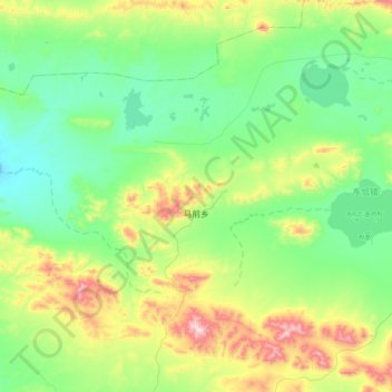 Topografische Karte Machen, Höhe, Relief