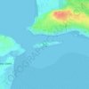 Topografische Karte Oyster Island, Höhe, Relief