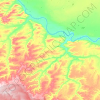 Topografische Karte Тенкинский наслег, Höhe, Relief