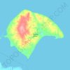 Topografische Karte Herschel Island, Höhe, Relief