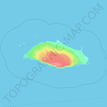 Topografische Karte Isla Tortuga, Höhe, Relief