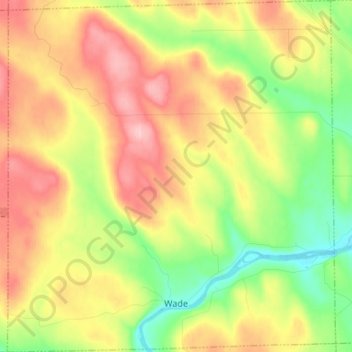 Topografische Karte Wade, Höhe, Relief