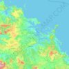 Topografische Karte Bay of Islands-Whangaroa Community, Höhe, Relief