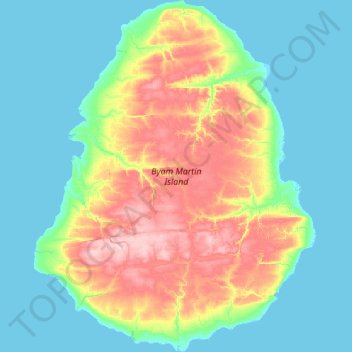 Topografische Karte Byam Martin Island, Höhe, Relief