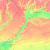 Topografische Karte Каховское водохранилище, Höhe, Relief
