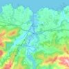 Topografische Karte Navia, Höhe, Relief