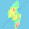 Topografische Karte Tinian Island, Höhe, Relief