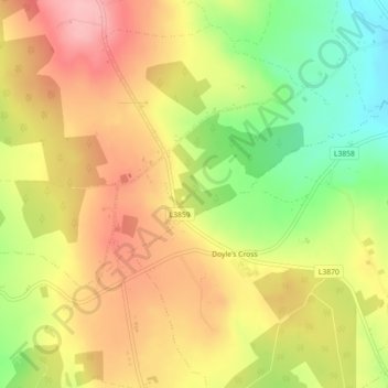 Topografische Karte Wolfhill, Höhe, Relief