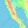 Topografische Karte Basse Californie, Höhe, Relief