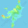 Topografische Karte Ruapuke Islands, Höhe, Relief