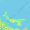 Topografische Karte Prinz-Edward-Insel, Höhe, Relief