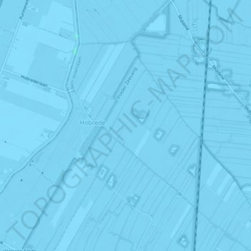 Topografische Karte Hobrede, Höhe, Relief
