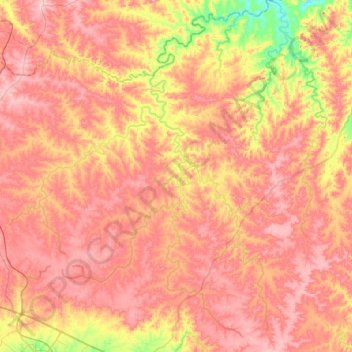 Topografische Karte Joca Tavares, Höhe, Relief