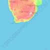 Topografische Karte Südafrika, Höhe, Relief
