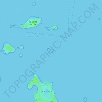 Topografische Karte Île Cigogne, Höhe, Relief