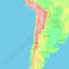 Topografische Karte Región de Valparaíso, Höhe, Relief