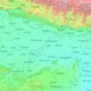 Topografische Karte Bihar, Höhe, Relief