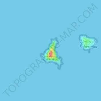 Topografische Karte Islas Chafarinas, Höhe, Relief