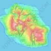Topografische Karte Réunion, Höhe, Relief