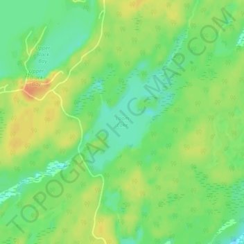 Topografische Karte Loom Lake, Höhe, Relief