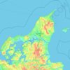 Topografische Karte Region Nordjütland, Höhe, Relief