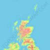 Topografische Karte Schottland, Höhe, Relief