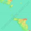 Topografische Karte Flowerpot Island, Höhe, Relief