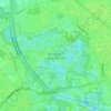 Topografische Karte Bourgoyen-Ossemeersen, Höhe, Relief