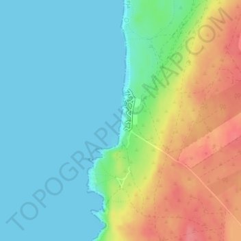 Topografische Karte Praia do Malhão (Sul), Höhe, Relief