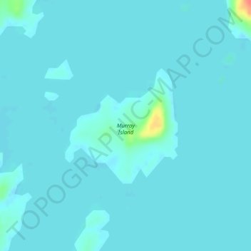 Topografische Karte Murray Island, Höhe, Relief