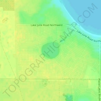 Topografische Karte Placid Lakes, Höhe, Relief
