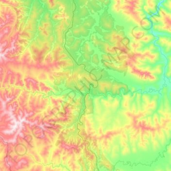Topografische Karte Иенгра, Höhe, Relief
