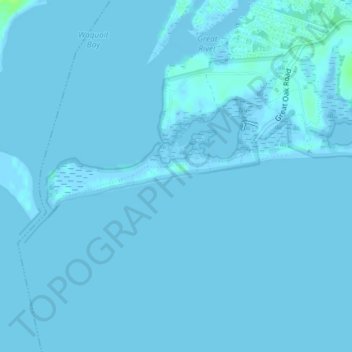 Topografische Karte South Cape Beach, Höhe, Relief