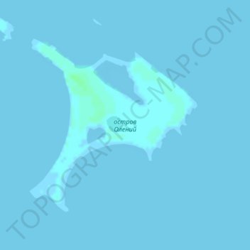 Topografische Karte Isla de Oleny, Höhe, Relief