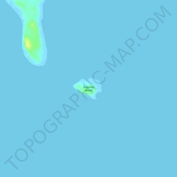 Topografische Karte Buguitay Island, Höhe, Relief