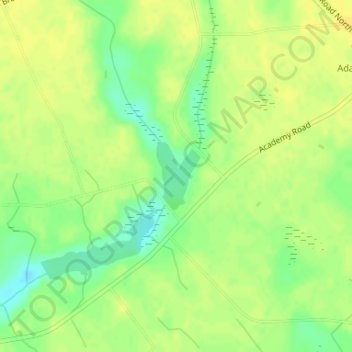 Topografische Karte Marvin Adams Pond, Höhe, Relief