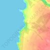 Topografische Karte Praia da Amália, Höhe, Relief