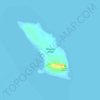 Topografische Karte Maniquin Island, Höhe, Relief