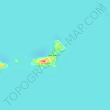 Topografische Karte Isla Caigüire, Höhe, Relief