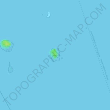 Topografische Karte Pulau Bidadari, Höhe, Relief