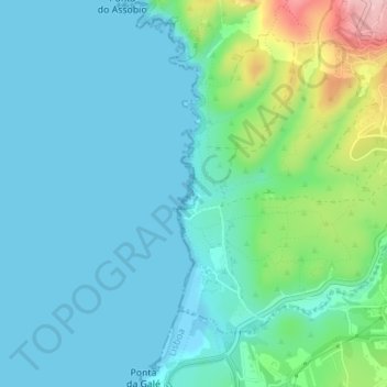 Topografische Karte Praia do Abano (restricted), Höhe, Relief