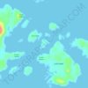 Topografische Karte Isla Tigre, Höhe, Relief
