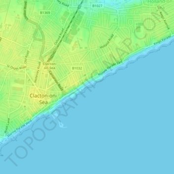 Topografische Karte St Paul's Bay, Höhe, Relief