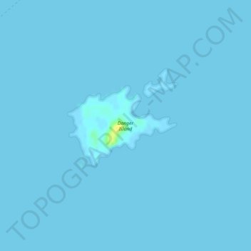 Topografische Karte Danger Island, Höhe, Relief