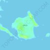 Topografische Karte Bock Cay, Höhe, Relief