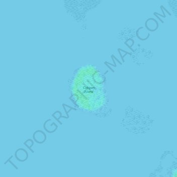 Topografische Karte Cabgan Island, Höhe, Relief