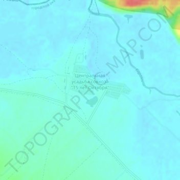 Topografische Karte Центральная усадьба совхоза "15 лет Октября", Höhe, Relief