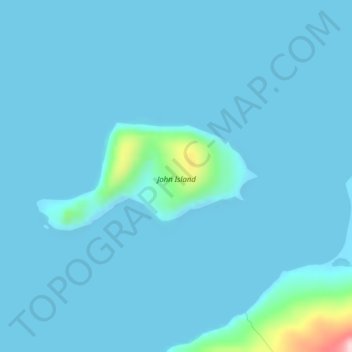 Topografische Karte John Island, Höhe, Relief